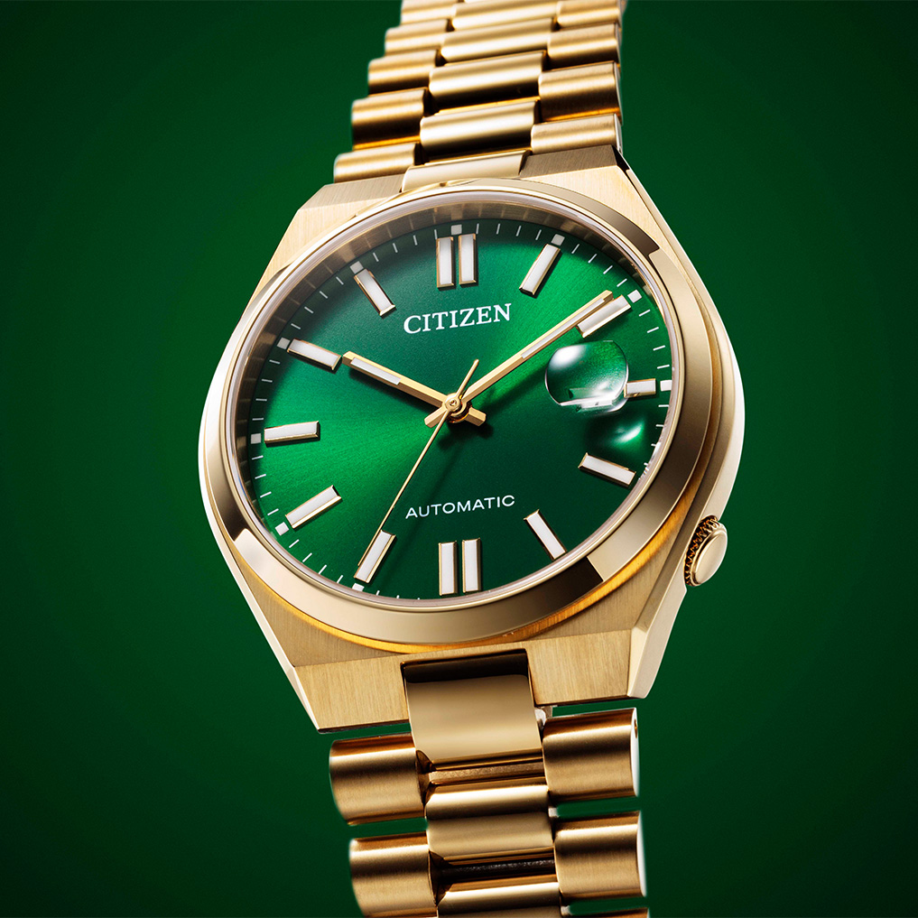 Citizen Tsuyosa NJ0152-51X Automatic Watch – Green Dial, Gold