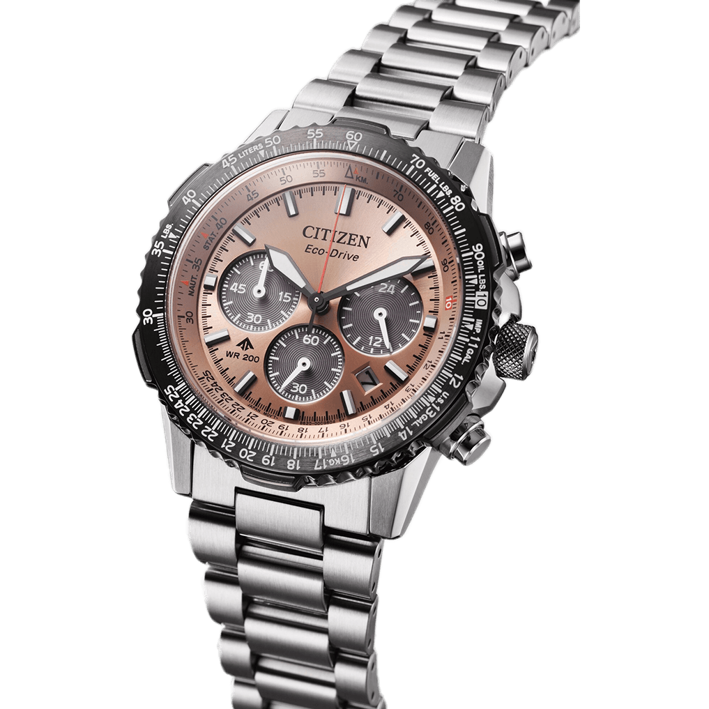 Citizen CA4664-60X Chronograph | Eco-Drive, 200M WR, Salmon Dial