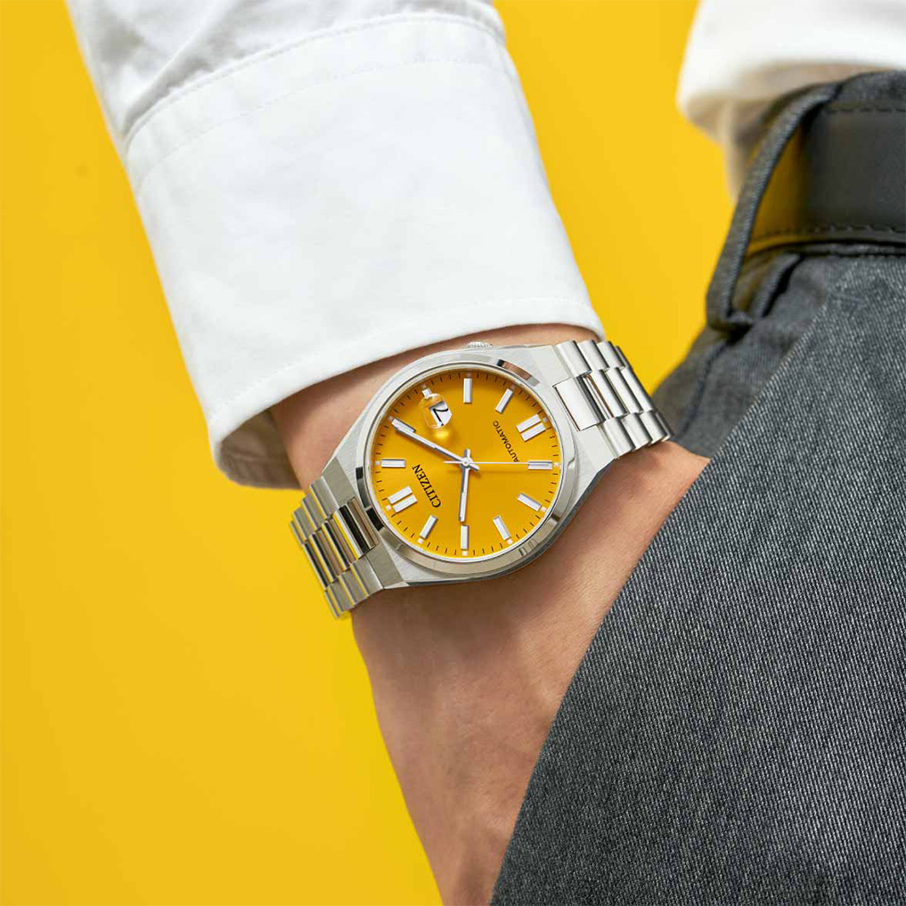 Citizen Tsuyosa NJ0150-81Z Automatic Watch – Yellow Dial, Stainless ...